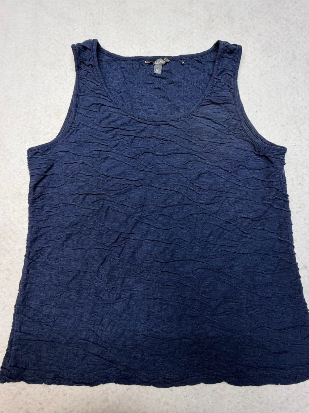 Toad&Co Navy Textured Wave Tank